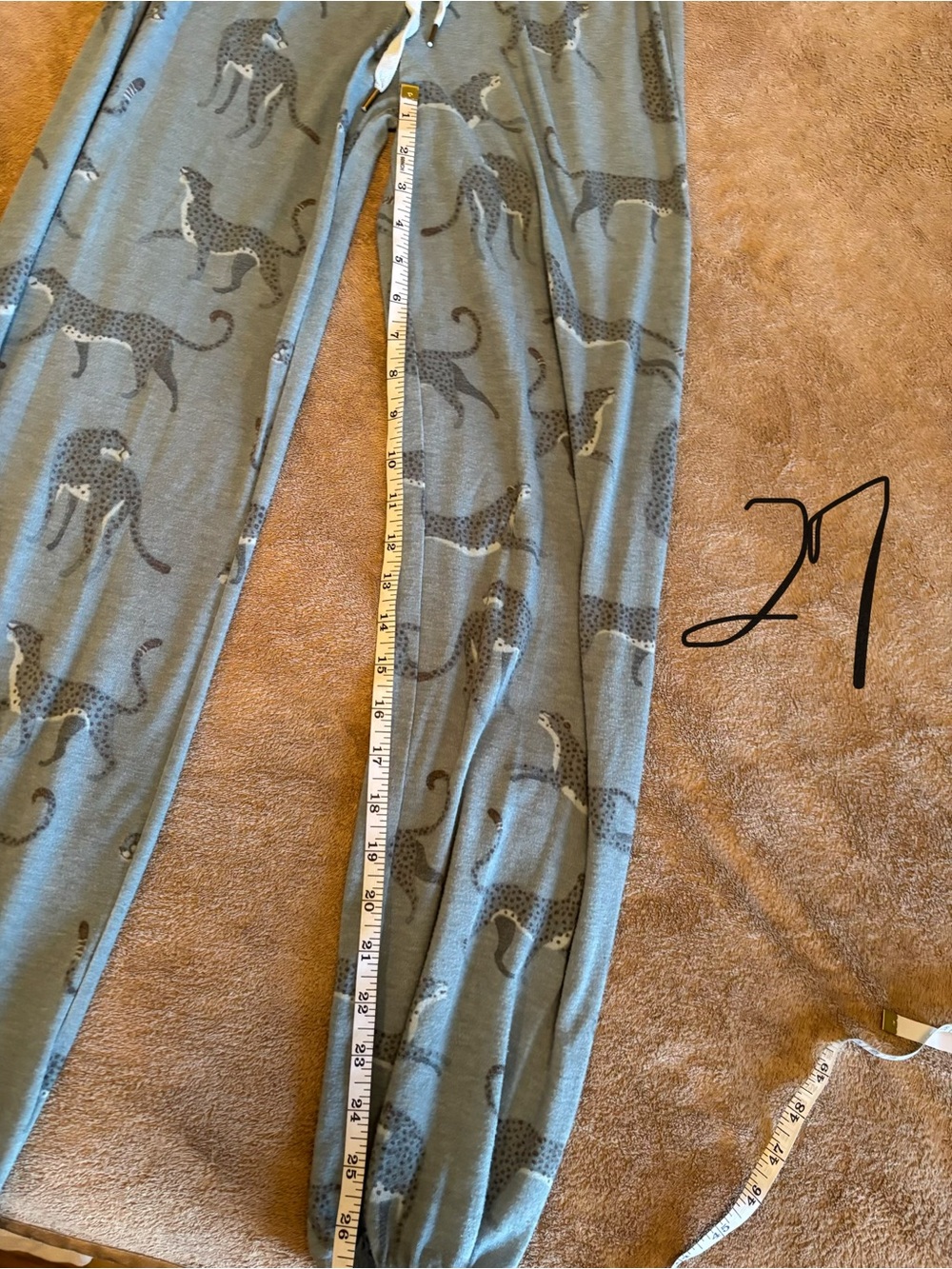 Honeydew Blue Leopard Print Pajama Set - Comfortable Sleepwear - Picture 8 of 9